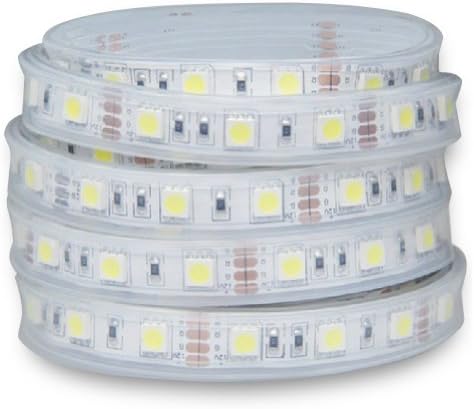 Brightsky 5m 16.4ft 300LEDs Warm White Silicone Tube Waterproof 5050 SMD 60led/m LED Flexible Strip Light