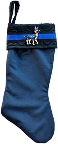 Thin Blue Line K9 Christmas Stocking