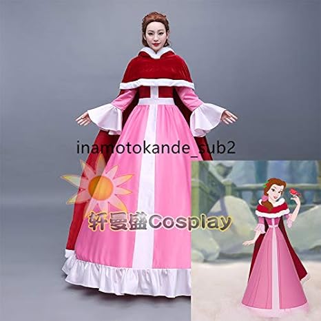 Amazon コスプレ衣装ディズニーベル 美女と野獣 冬ドレス セット コスプレ 仮装 通販