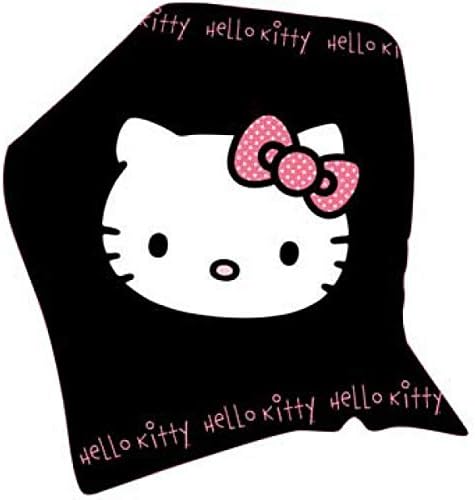 Cotton Mills Official Disney Kids Cartoon Characters Children Soft Fleece Blanket/Throw (Hello Kitty - Bow)