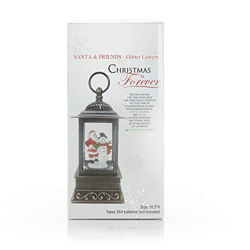 ReLive Christmas Light-Up Snow Globe - Santa and Snowman - Thumbnail 5