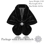 Aukmla Women's Faux Fur Shawls and Wraps Wedding Faux Fox Fur Stole Bridal Fur Scarf for Bride and Bridesmaids Aukmla Women's Faux Fur Shawls and Wraps Wedding Faux Fox Fur Stole Bridal Fur Scarf for Bride and Bridesmaids