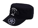 Jeep 1941 Men's Adjustable Military Fitted Cap,Black