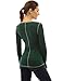PattyBoutik Women's Scoop Neck Lace Up Long Sleeve Blouse