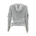 Disney - Women's Minni Patches Chenille Hoodie Sweatshirt - White