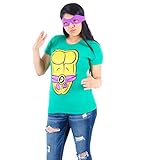 Teenage Mutant Ninja Turtles Women's T-shirt with Eye Mask