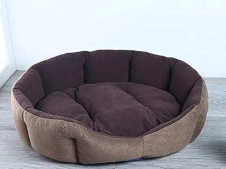 Slatters be Royal Store Round Shape Reversable Sky Chocolate Brown Ultra Soft Ethnic Velvet Dog Bed for Pet/Cat