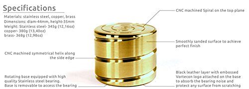 DODOMAGXANADU Vortecon Kinetic Spinning Desk Toy Anxiety Relief Fidget Toys with Mesmerizing Motion Creates a Mind-bending Optical illusion of Continuously Flowing Helix (Golden)