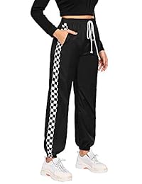 Pantalones deportivos largos con cordón y bolsillo para dama