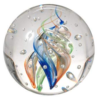my-gschenk Dream Globe Paperweight Large Colourful Pattern Spiral Bubble Small (Feng Shui)