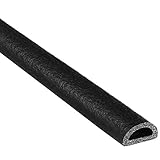 Trim-Lok D-Shaped Rubber Seal - .215" Height, .375" Width, 25' Length - EPDM Foam Seal with HT (General Acrylic) Pressure Sensitive Adhesive System, Door/Window Weather Seal for Cars, Trucks, RVs, Boats