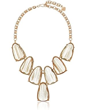 Signature Harlow Rose Gold Dusted Glass Statement Necklace, 20