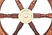 TUP The Urban Port Finely Designed Sheesham Wood and Brass Ship Wheel, 24