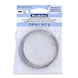 Beadalon 0.50-Ounce Bracelet Flat Memory Wire for Beading, Large, Bright