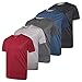 5 Pack:Men’s V Neck Quick Dry Fit Dri-Fit Short Sleeve Active Wear Training Athletic Essentials T-Shirt Tee Fitness Gym Workout Undershirt Top-Set 2,XLthumb 1