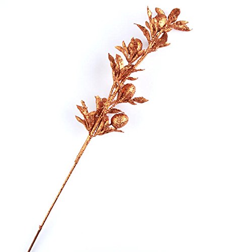 Factory Direct Craft Vinyl Copper Glitter Amaryllis Floral Sprays | 4 Sprays