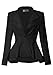 HyBrid & Company Women Double Notch Lapel Sharp Shoulder Pad Office Blazer