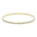 MYJS Ready 16k Gold Plated Magic Bangle Bracelet with Clear Swarovski Crystals