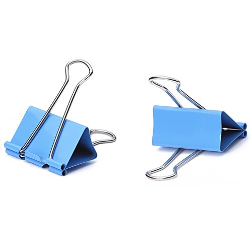 Yexpress Colorful Metal Binder Clips, Assorted Colors and size 1-Inch, 96 Clips