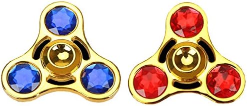 Diamonds EDC Tri-Spinner Fidget Finger Hand Spinner Aluminium Gyro Focus Toy (Color random)