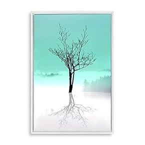 Framed Canvas Wall Art Tree Canvas Prints Home Artwork Decoration for Living Room,Bedroom - 16x24 inches