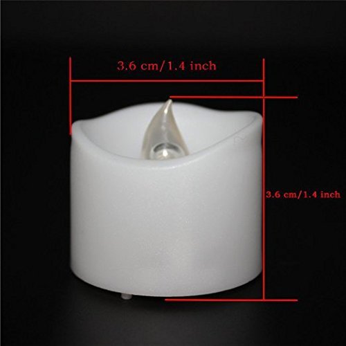 Onlyhome Battery Operated LED Tea Lights, Pack of 24, Flickering Flameless Candles with Warm White Flickering Bulb light, Small Electric Fake Tea Candle Realistic for Wedding, Table, Gift,Outdoor - Thumbnail 4