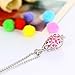 Adecco LLC 1PCS Antique Silver Vines Heart Openable Locket Essential Oil Perfume Aromatherapy Diffuser Pendant Necklace with 6 Sponge