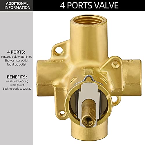 Pressure Balancing Shower and Tub Valve, Compatible with Moen PosiTemp