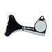 Seismic Audio Set of 4 Universal Chrome 2x2 Tuners-2x2 Bass Guitar Machine Heads Tuning Keys (SAGA40Silver)