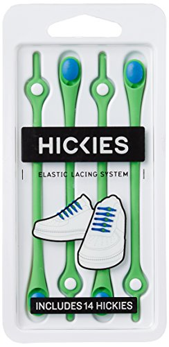 HICKIES Elastic No Tie Shoelaces (Green & Blue)
