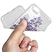 IYCK iPhone 6S Case, Handmade [Real Dried Flower and Leaf Embedded] Pressed Floral Flexible Soft Rubber Gel TPU Protective Shell Bumper Back Case Cover for Apple iPhone 6/6S 4.7inch - Purple Flower