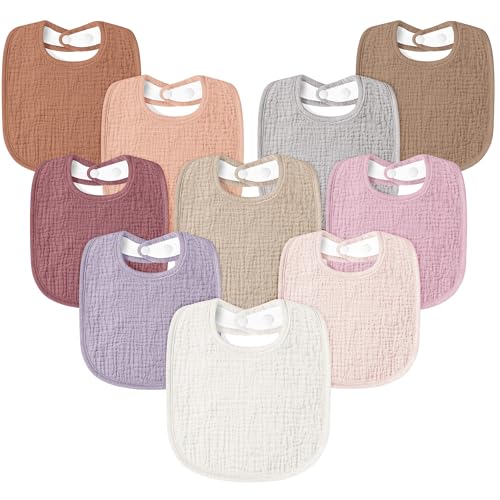 Susurration Muslin Baby Drool Bibs Plum