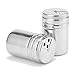 Verdental Stainless Steel Dredge Salt / Sugar / Spice / Pepper Shaker Seasoning Cans with Rotating Cover - 2 PCS