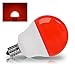 JandCase LED Red Light Bulbs, 5W(40W Incandescent Equivalent), E12 Base, G14 Globe Bulbs for Decorative Lighting, 6 Pack