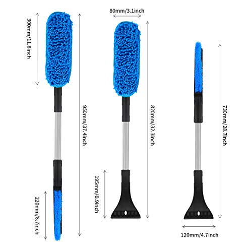 ELECTRAPICK 3 in 1 Snow Brush with Scraper Detachable Snow Removal Shovel Ice Scraper for Car Windshield Snow Cleaning Removal Tools Multifunctional for Car,SUV,Truck