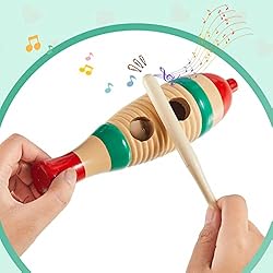 2 Pieces Colorful Fish Shaped Guiro Instrument