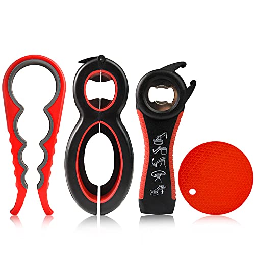 Jar Opener for Weak Hands 4Packs CHIVENIDO Jar Opener Set, 6in1 5