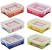 Advantus Crafts Storage Studios Super Stacker 6-Pack of Crayon Box 1.5 x 3.5 x 4.75 inches; Set Comes in Random Color Combinations of Blue, Clear, Green, Purple or Red (Colors Will Vary from Image)