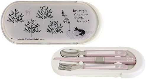 Shinzi Katoh 3-pieces Chopstick, Fork and Spoon Set for Children - Paris cats Design