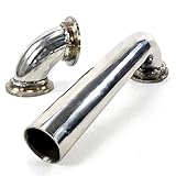 90 Deg Dump Tube Pipe + Elbow SS304 Adaptor for Tial MVR44 44mm Wastegate Actuator