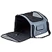 Pettom Pet Car Booster Seat Carrier Airline Approved for Dog Cat Puppy Small Animal Travel Cage (Gray, Large-Hold Pet up to 15lb)