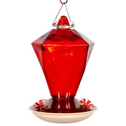 Woodlink NAH9 Audubon Ruby Diamond Glass Hummingbird Feeder