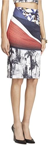 Clover Canyon Womens Printed Knee-Length Pencil Skirt Multi M