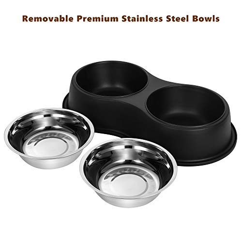 Dog Bowls Double Dog Water and Food Bowls Stainless Steel Bowls with Non-Slip Resin Station, Pet Feeder Bowls for Puppy… - Image 6
