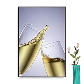 Framed Red Wine Home Artwork for Living Room Bedroom