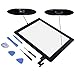 HDE Black iPad 2 Digitizer Touch Screen Replacement Parts w/ 7 Piece Tool Kit and Adhesive Tape