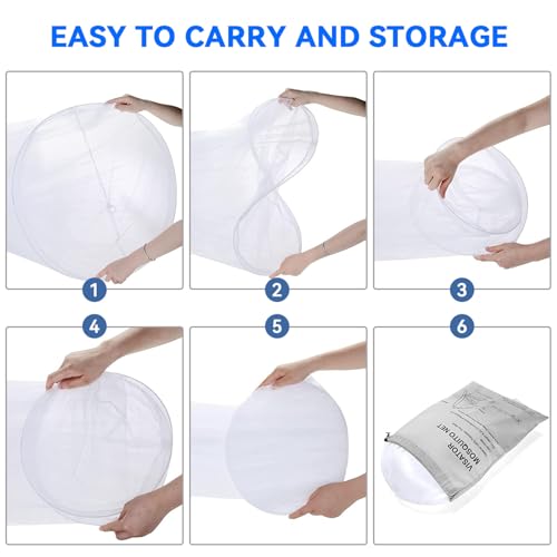 Large Mosquito Net Bed Canopy 60 x 250 x 1100 cm for Double Hanging Mosquito Net for Travel and Home Easy Installation Indoor/Outdoor