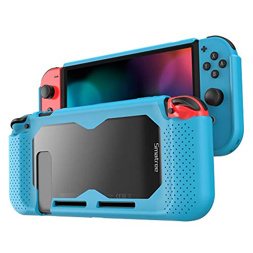 Smatree Hard Protective Case Compatible for Nintendo Switch-Comfort Handheld Back Cover for Nintendo Switch Console (Blue)