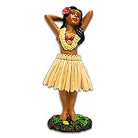 KC Hawaii Hula Girl Posing Mini Dashboard Doll 4.4"