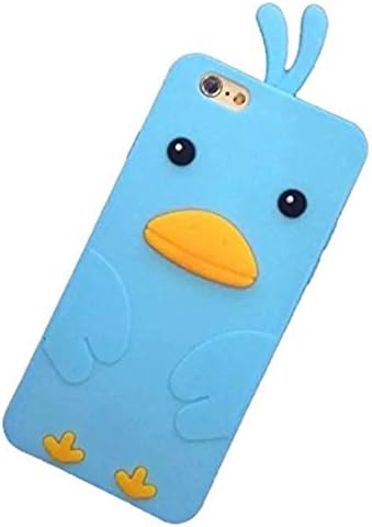 Amstreak iPhone 6 Plus / 6S Plus 5.5 3D Case 3D cute Cartoon Blue Duck Designed Soft Silicone Back Case (blue)